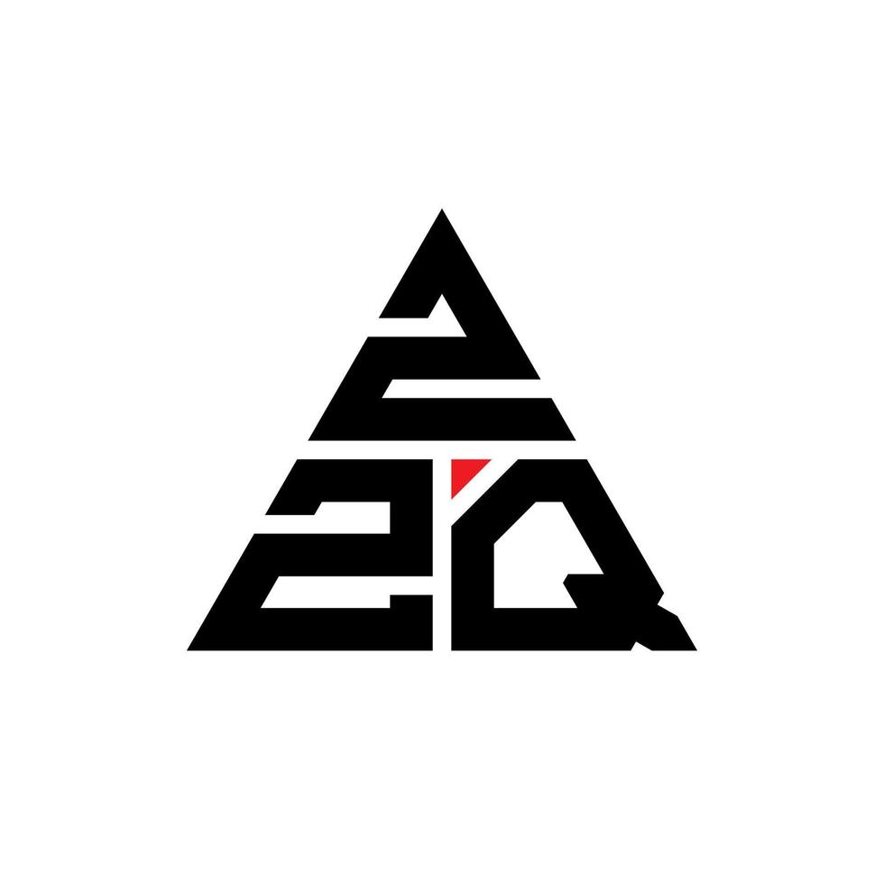 création de logo de lettre triangle zzq avec forme de triangle. monogramme de conception de logo triangle zzq. modèle de logo vectoriel triangle zzq avec couleur rouge. logo triangulaire zzq logo simple, élégant et luxueux.