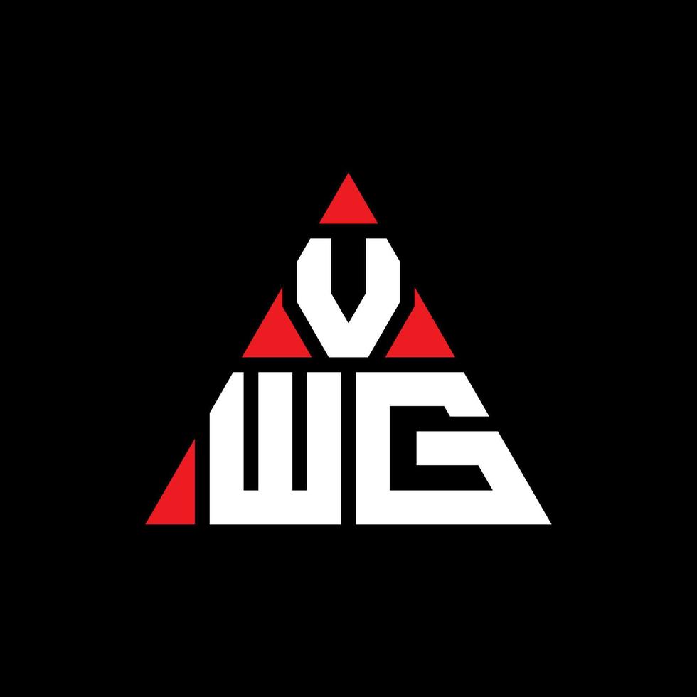 création de logo de lettre triangle vwg avec forme de triangle. monogramme de conception de logo triangle vwg. modèle de logo vectoriel triangle vwg avec couleur rouge. logo triangulaire vwg logo simple, élégant et luxueux.