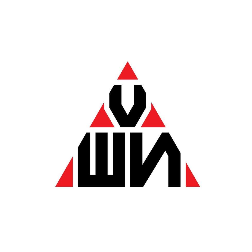 création de logo de lettre triangle vwn avec forme de triangle. monogramme de conception de logo triangle vwn. modèle de logo vectoriel triangle vwn avec couleur rouge. logo triangulaire vwn logo simple, élégant et luxueux.