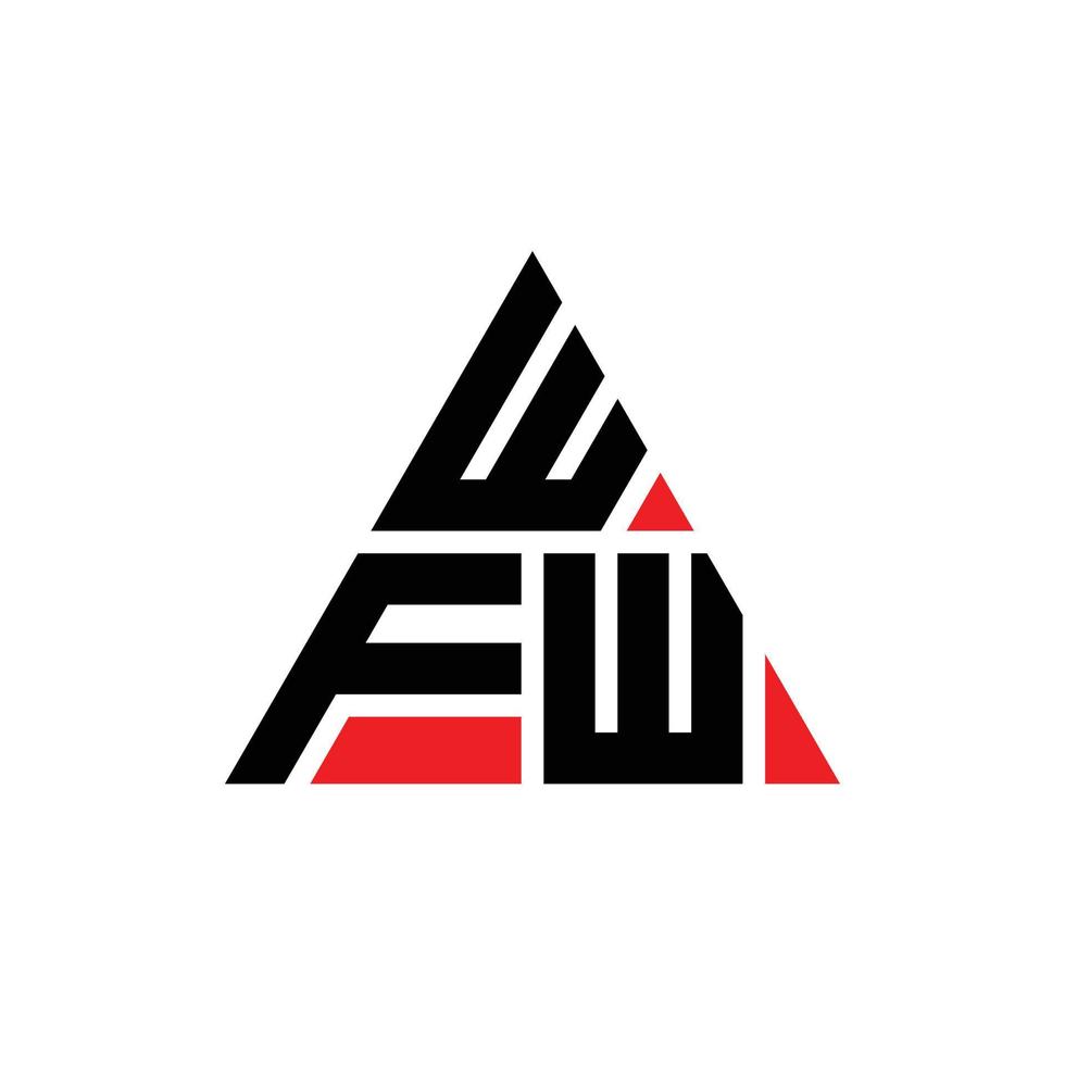 création de logo de lettre triangle wfw avec forme de triangle. monogramme de conception de logo triangle wfw. modèle de logo vectoriel triangle wfw avec couleur rouge. logo triangulaire wfw logo simple, élégant et luxueux. www