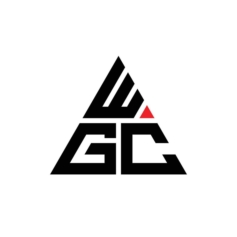 création de logo de lettre triangle wgc avec forme de triangle. monogramme de conception de logo triangle wgc. modèle de logo vectoriel triangle wgc avec couleur rouge. logo triangulaire wgc logo simple, élégant et luxueux. wgc