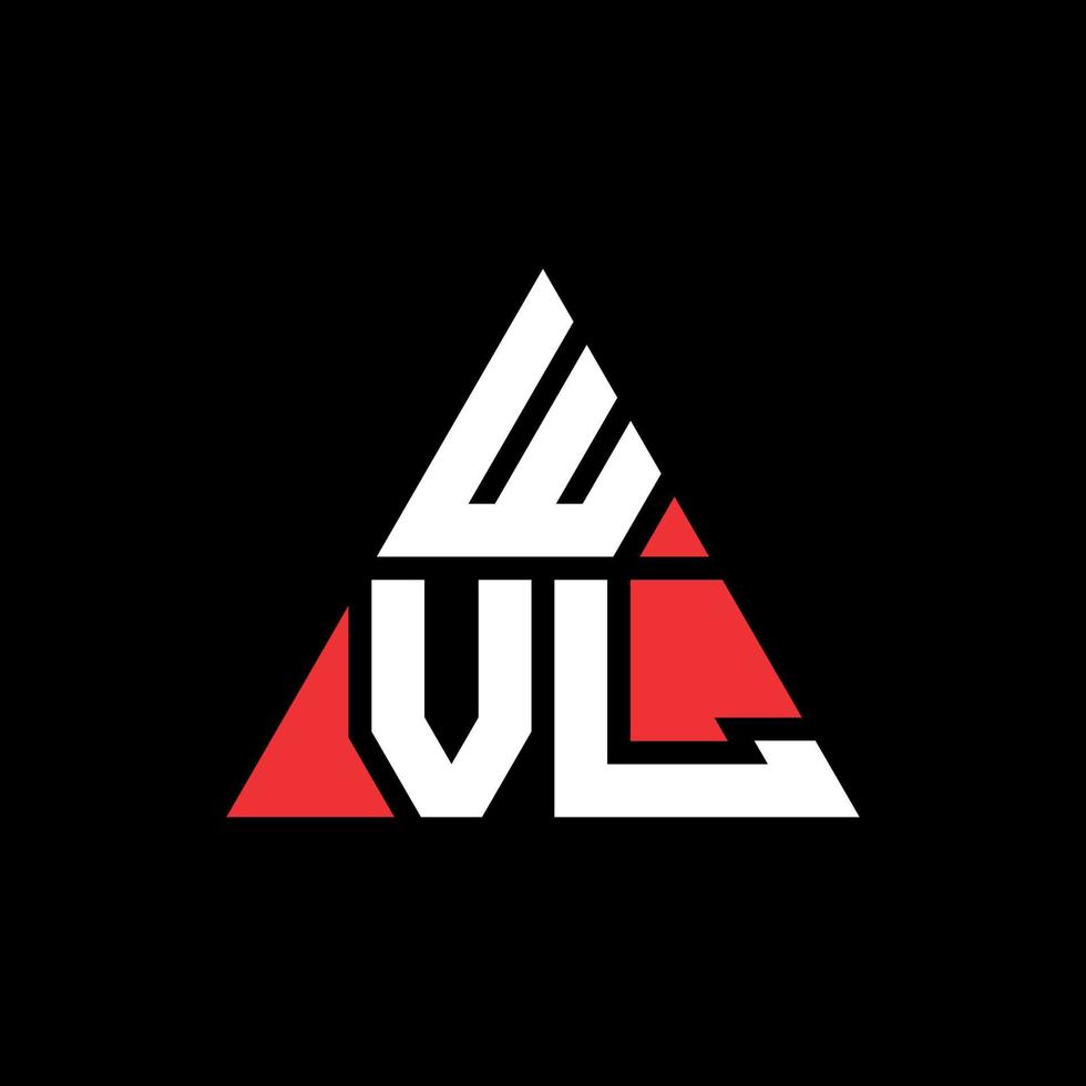 création de logo de lettre triangle wvl avec forme de triangle. monogramme de conception de logo triangle wvl. modèle de logo vectoriel triangle wvl avec couleur rouge. logo triangulaire wvl logo simple, élégant et luxueux.