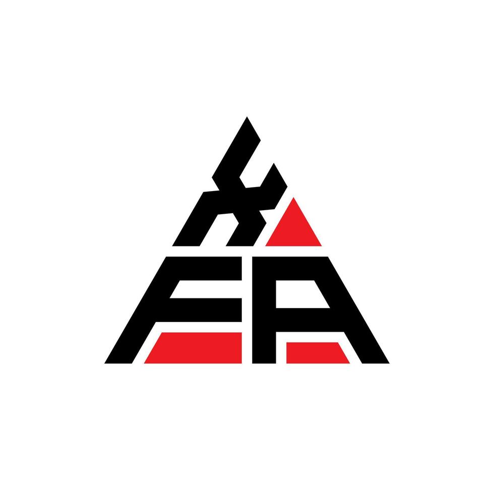 création de logo de lettre triangle xfa avec forme de triangle. monogramme de conception de logo xfa triangle. modèle de logo vectoriel triangle xfa avec couleur rouge. logo triangulaire xfa logo simple, élégant et luxueux.