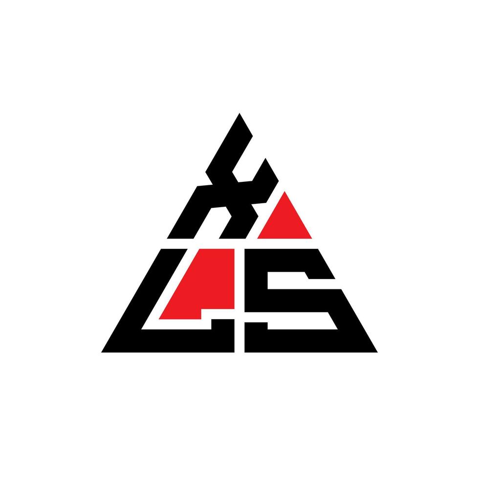 création de logo de lettre triangle xls avec forme de triangle. monogramme de conception de logo triangle xls. modèle de logo vectoriel triangle xls avec couleur rouge. logo triangulaire xls logo simple, élégant et luxueux.
