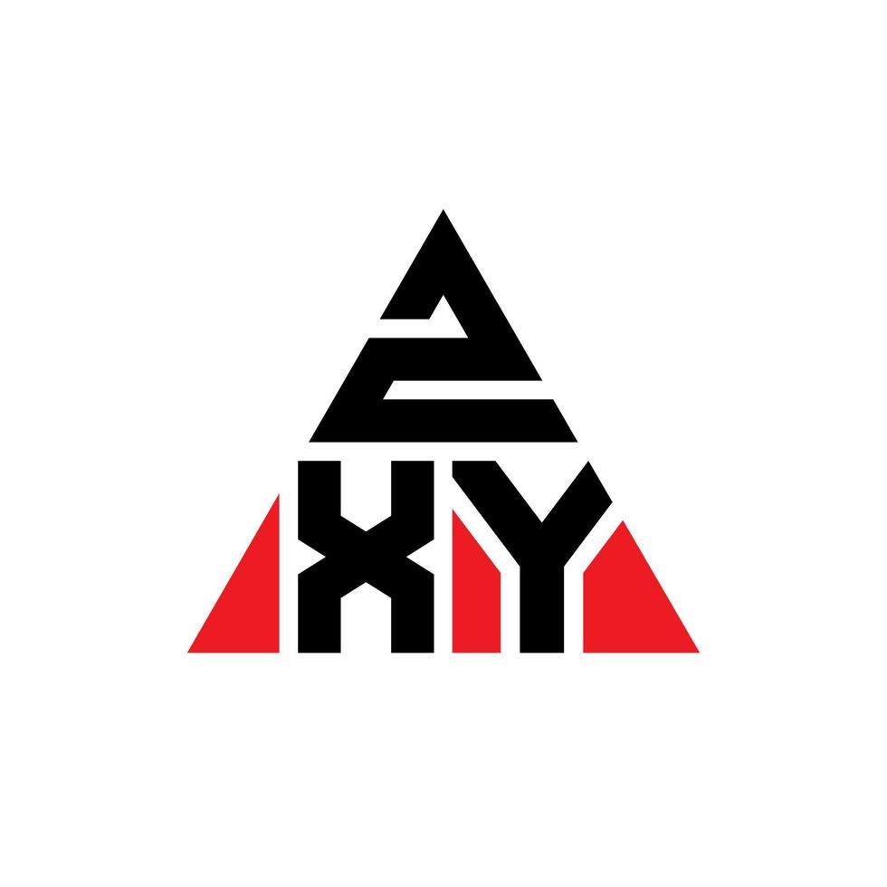 création de logo de lettre triangle zxy avec forme de triangle. monogramme de conception de logo triangle zxy. modèle de logo vectoriel triangle zxy avec couleur rouge. logo triangulaire zxy logo simple, élégant et luxueux.