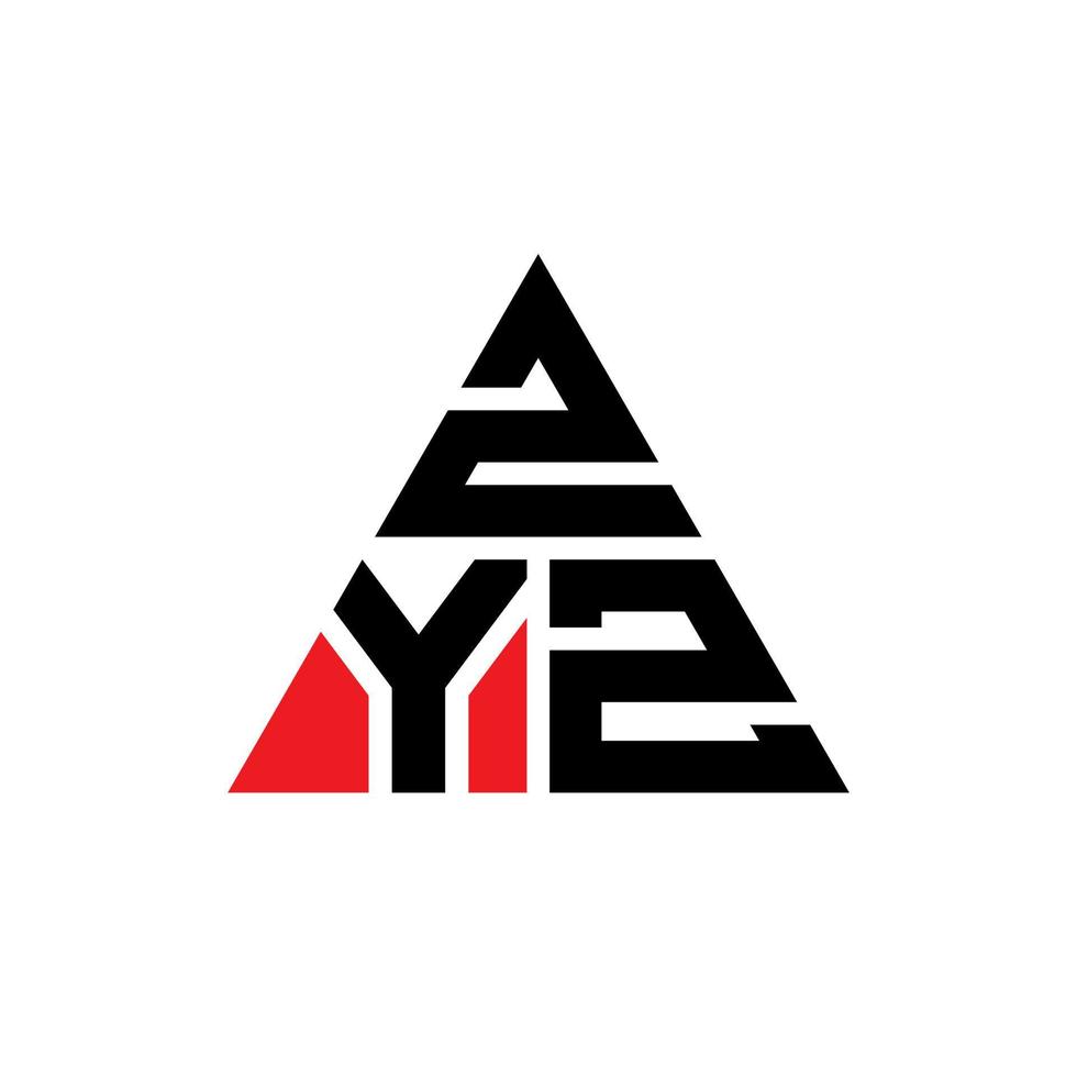 création de logo de lettre triangle zyz avec forme de triangle. monogramme de conception de logo triangle zyz. modèle de logo vectoriel triangle zyz avec couleur rouge. logo triangulaire zyz logo simple, élégant et luxueux.