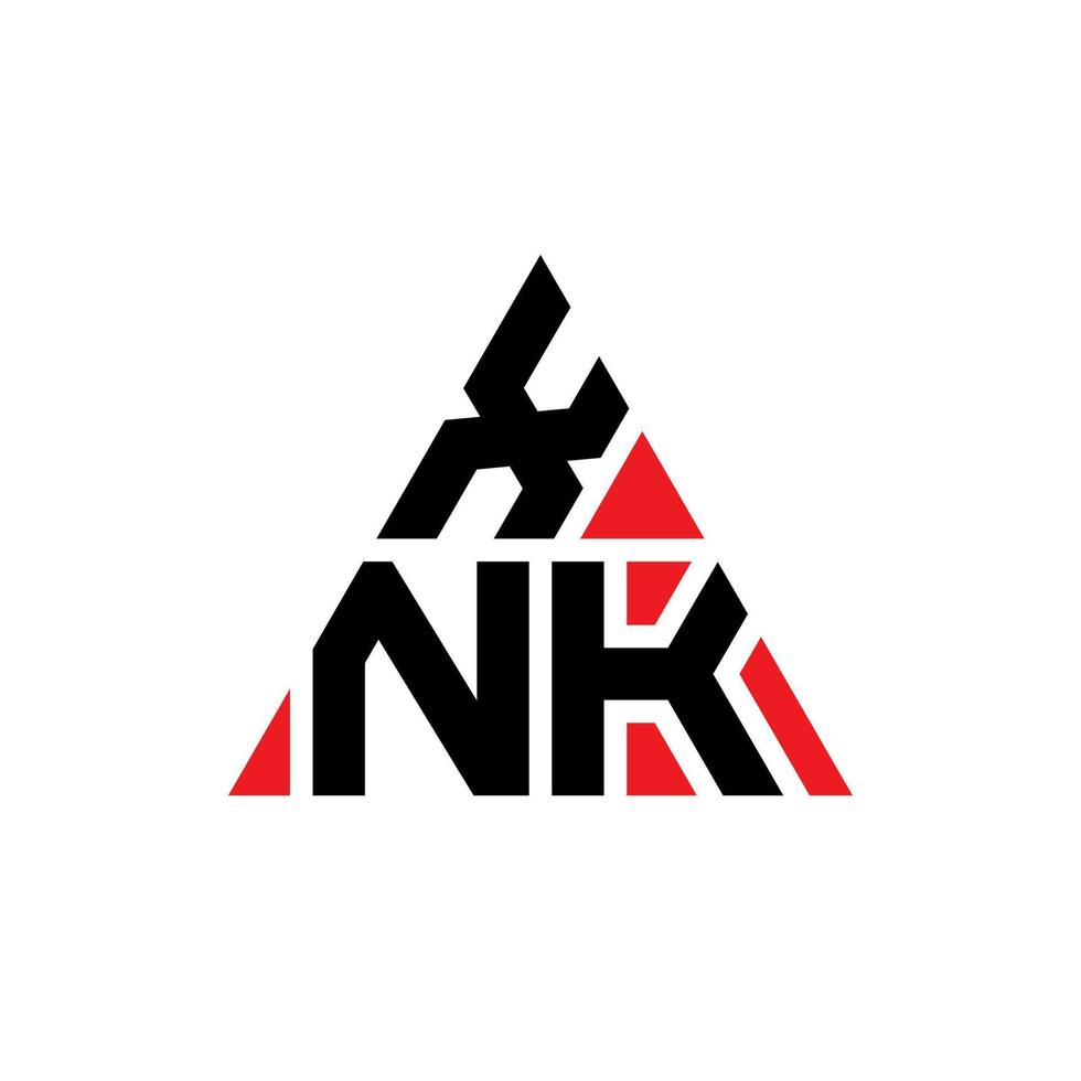 création de logo de lettre triangle xnk avec forme de triangle. monogramme de conception de logo triangle xnk. modèle de logo vectoriel triangle xnk avec couleur rouge. logo triangulaire xnk logo simple, élégant et luxueux.