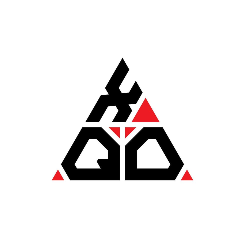 création de logo de lettre triangle xqo avec forme de triangle. monogramme de conception de logo triangle xqo. modèle de logo vectoriel triangle xqo avec couleur rouge. logo triangulaire xqo logo simple, élégant et luxueux.