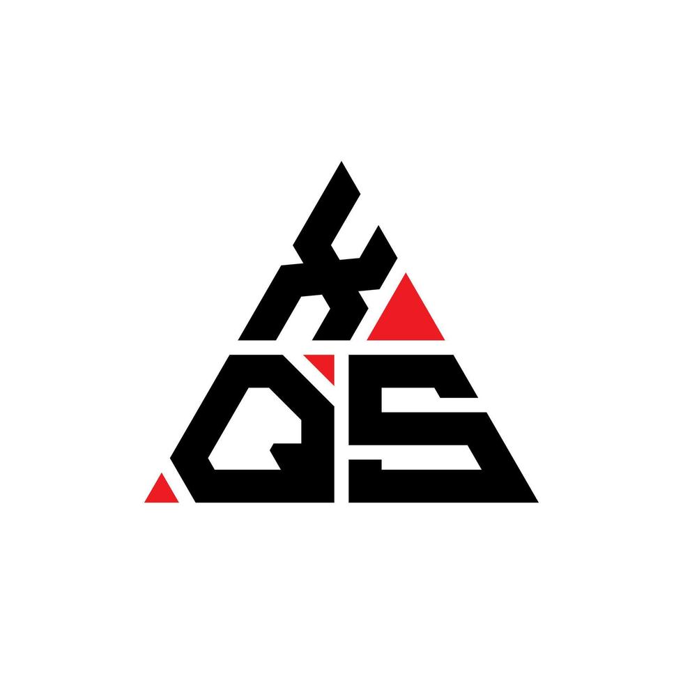 création de logo de lettre triangle xqs avec forme de triangle. monogramme de conception de logo triangle xqs. modèle de logo vectoriel triangle xqs avec couleur rouge. logo triangulaire xqs logo simple, élégant et luxueux.