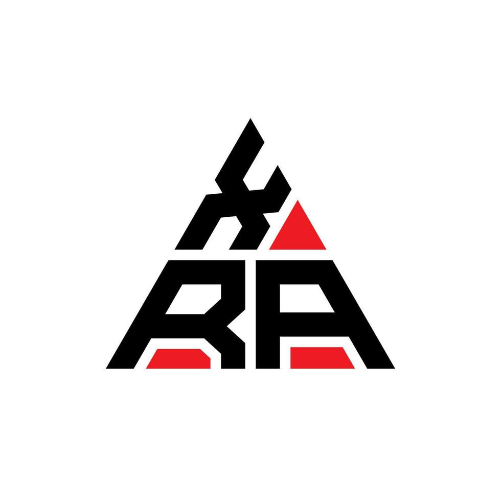 création de logo de lettre triangle xra avec forme de triangle. monogramme de conception de logo xra triangle. modèle de logo vectoriel triangle xra avec couleur rouge. logo triangulaire xra logo simple, élégant et luxueux.