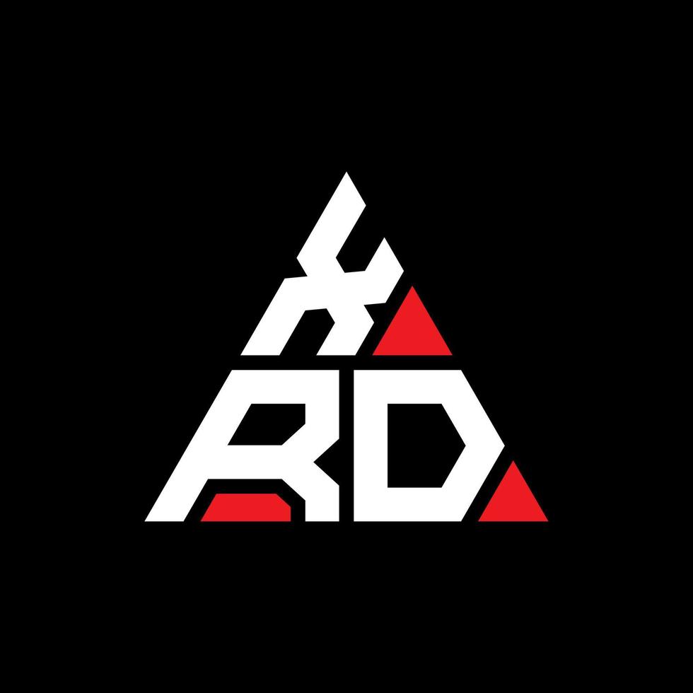 création de logo de lettre triangle xrd avec forme de triangle. monogramme de conception de logo xrd triangle. modèle de logo vectoriel triangle xrd avec couleur rouge. xrd logo triangulaire logo simple, élégant et luxueux.