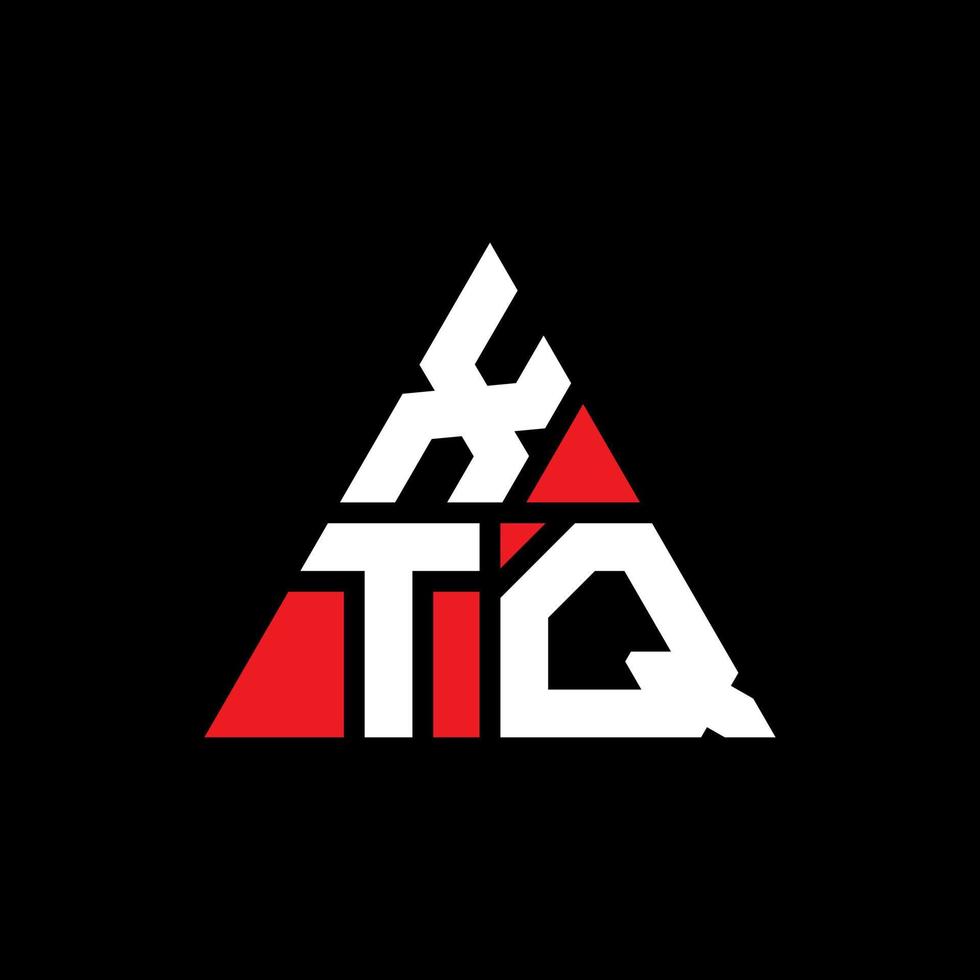 création de logo de lettre triangle xtq avec forme de triangle. monogramme de conception de logo triangle xtq. modèle de logo vectoriel triangle xtq avec couleur rouge. logo triangulaire xtq logo simple, élégant et luxueux.