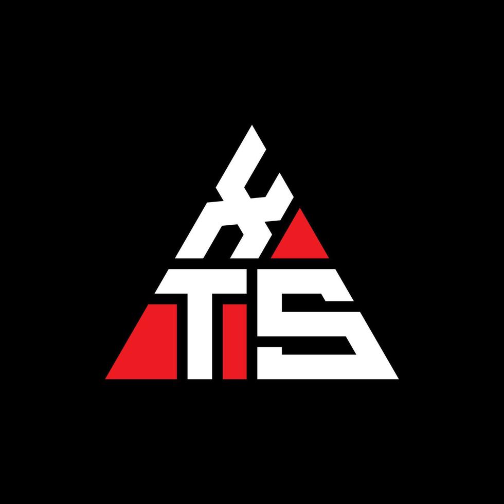 création de logo de lettre triangle xts avec forme de triangle. monogramme de conception de logo triangle xts. modèle de logo vectoriel triangle xts avec couleur rouge. logo triangulaire xts logo simple, élégant et luxueux.