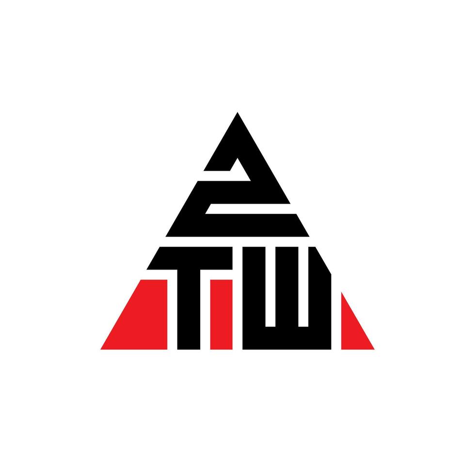 création de logo de lettre triangle ztw avec forme de triangle. monogramme de conception de logo triangle ztw. modèle de logo vectoriel triangle ztw avec couleur rouge. logo triangulaire ztw logo simple, élégant et luxueux.