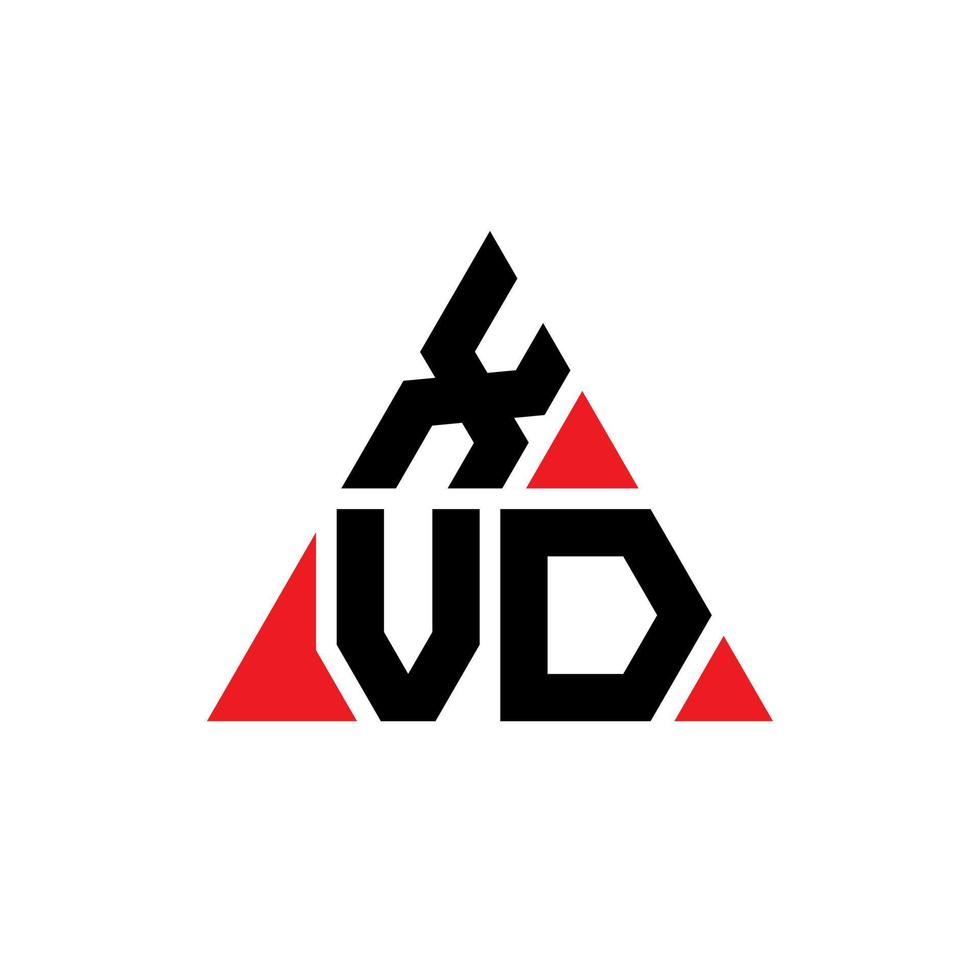 création de logo de lettre triangle xvd avec forme de triangle. xvd monogramme de conception de logo triangle. modèle de logo vectoriel triangle xvd avec couleur rouge. xvd logo triangulaire logo simple, élégant et luxueux.