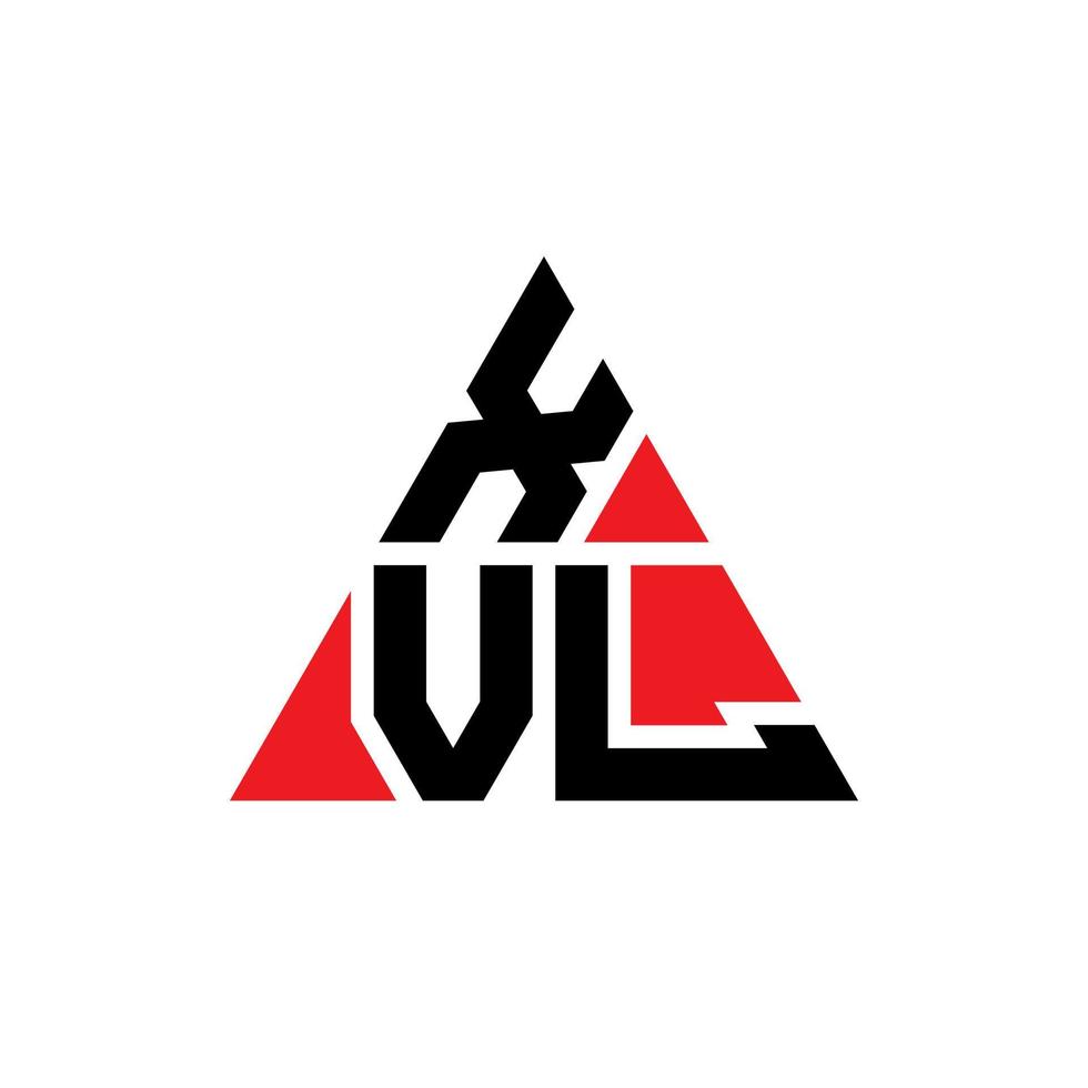 création de logo de lettre triangle xvl avec forme de triangle. monogramme de conception de logo triangle xvl. modèle de logo vectoriel xvl triangle avec couleur rouge. xvl logo triangulaire logo simple, élégant et luxueux.