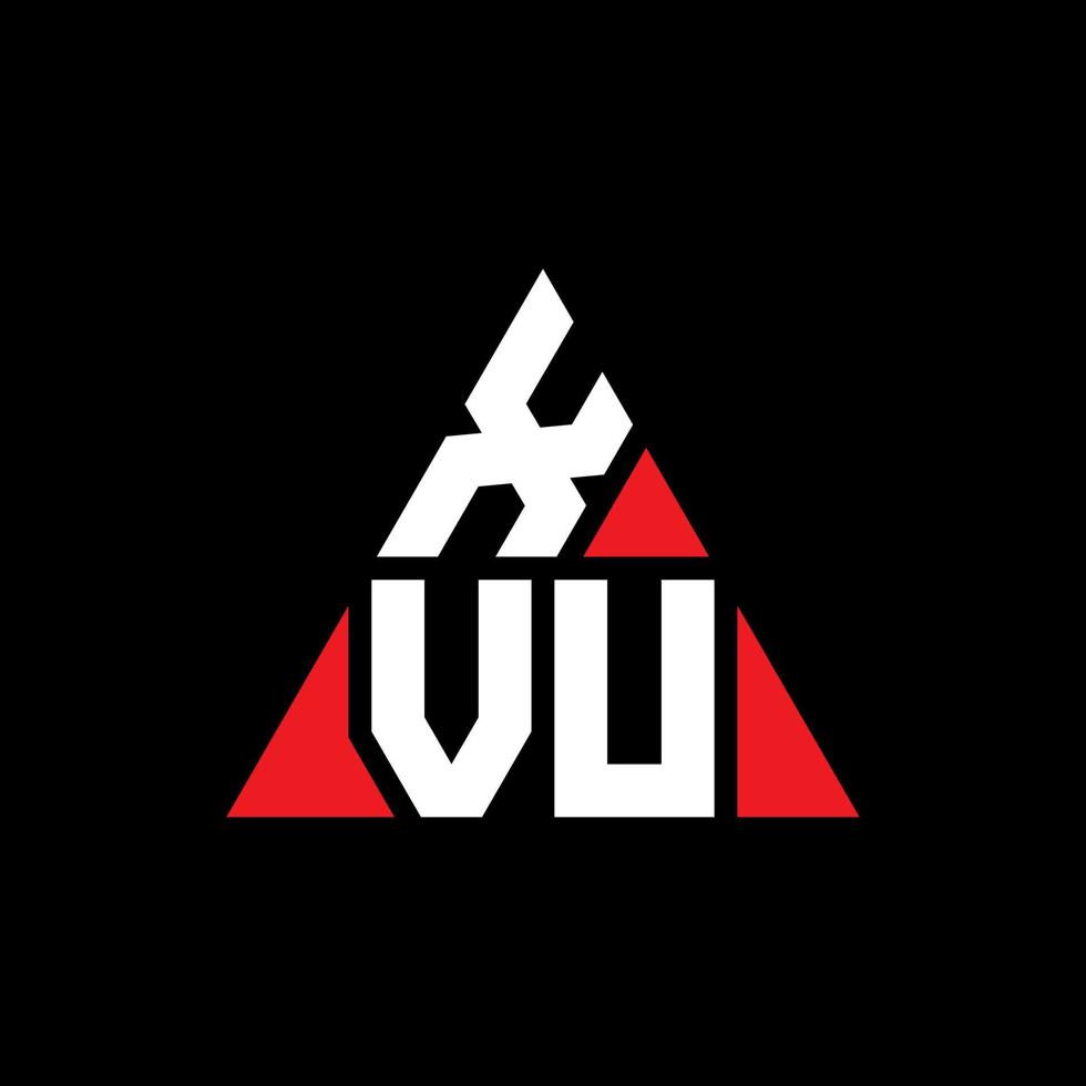 création de logo de lettre triangle xvu avec forme de triangle. monogramme de conception de logo xvu triangle. modèle de logo vectoriel triangle xvu avec couleur rouge. logo triangulaire xvu logo simple, élégant et luxueux.