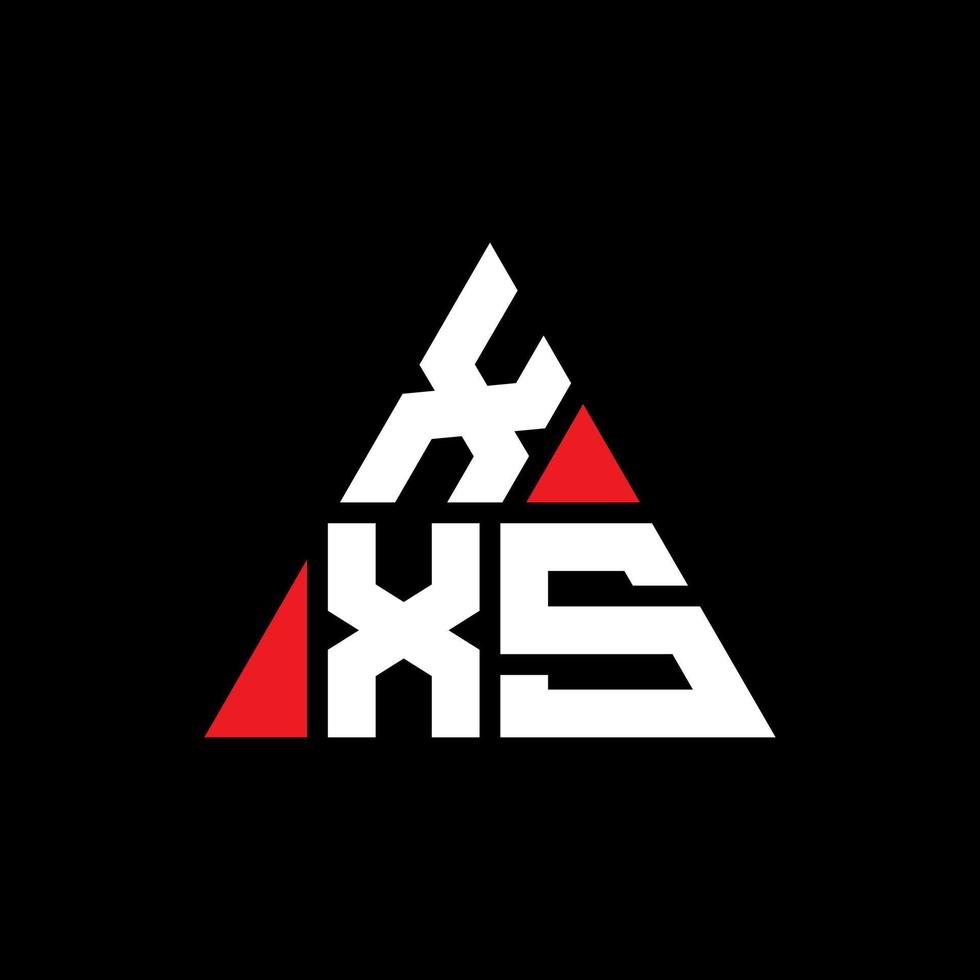 création de logo de lettre triangle xxs avec forme de triangle. monogramme de conception de logo triangle xxs. modèle de logo vectoriel triangle xxs avec couleur rouge. logo triangulaire xxs logo simple, élégant et luxueux.