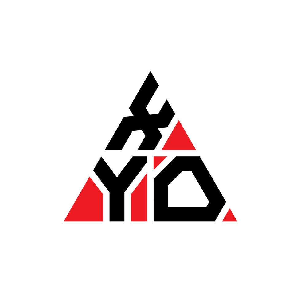 création de logo de lettre triangle xyo avec forme de triangle. monogramme de conception de logo triangle xyo. modèle de logo vectoriel triangle xyo avec couleur rouge. logo triangulaire xyo logo simple, élégant et luxueux.