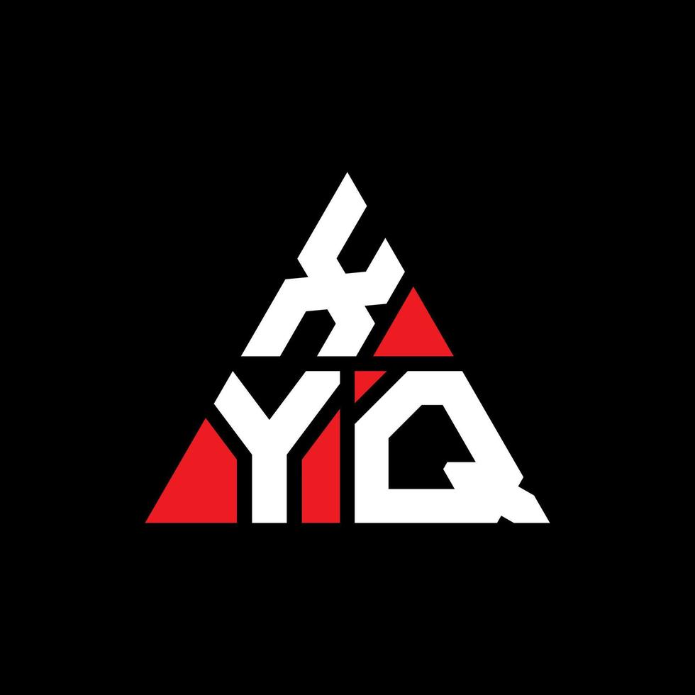 création de logo de lettre triangle xyq avec forme de triangle. monogramme de conception de logo triangle xyq. modèle de logo vectoriel triangle xyq avec couleur rouge. logo triangulaire xyq logo simple, élégant et luxueux.