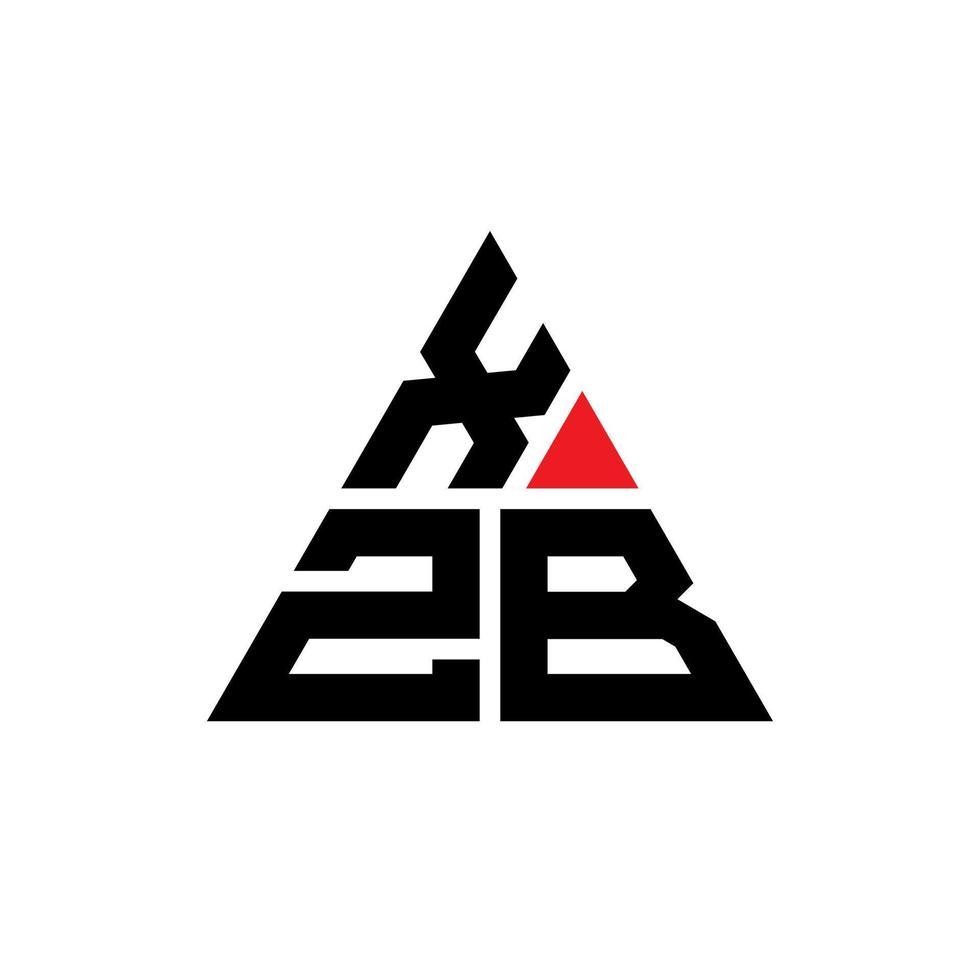 création de logo de lettre triangle xzb avec forme de triangle. monogramme de conception de logo triangle xzb. modèle de logo vectoriel triangle xzb avec couleur rouge. logo triangulaire xzb logo simple, élégant et luxueux.