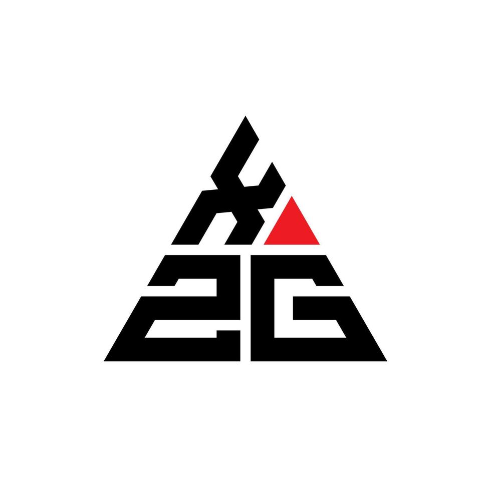 création de logo de lettre triangle xzg avec forme de triangle. monogramme de conception de logo triangle xzg. modèle de logo vectoriel triangle xzg avec couleur rouge. logo triangulaire xzg logo simple, élégant et luxueux.