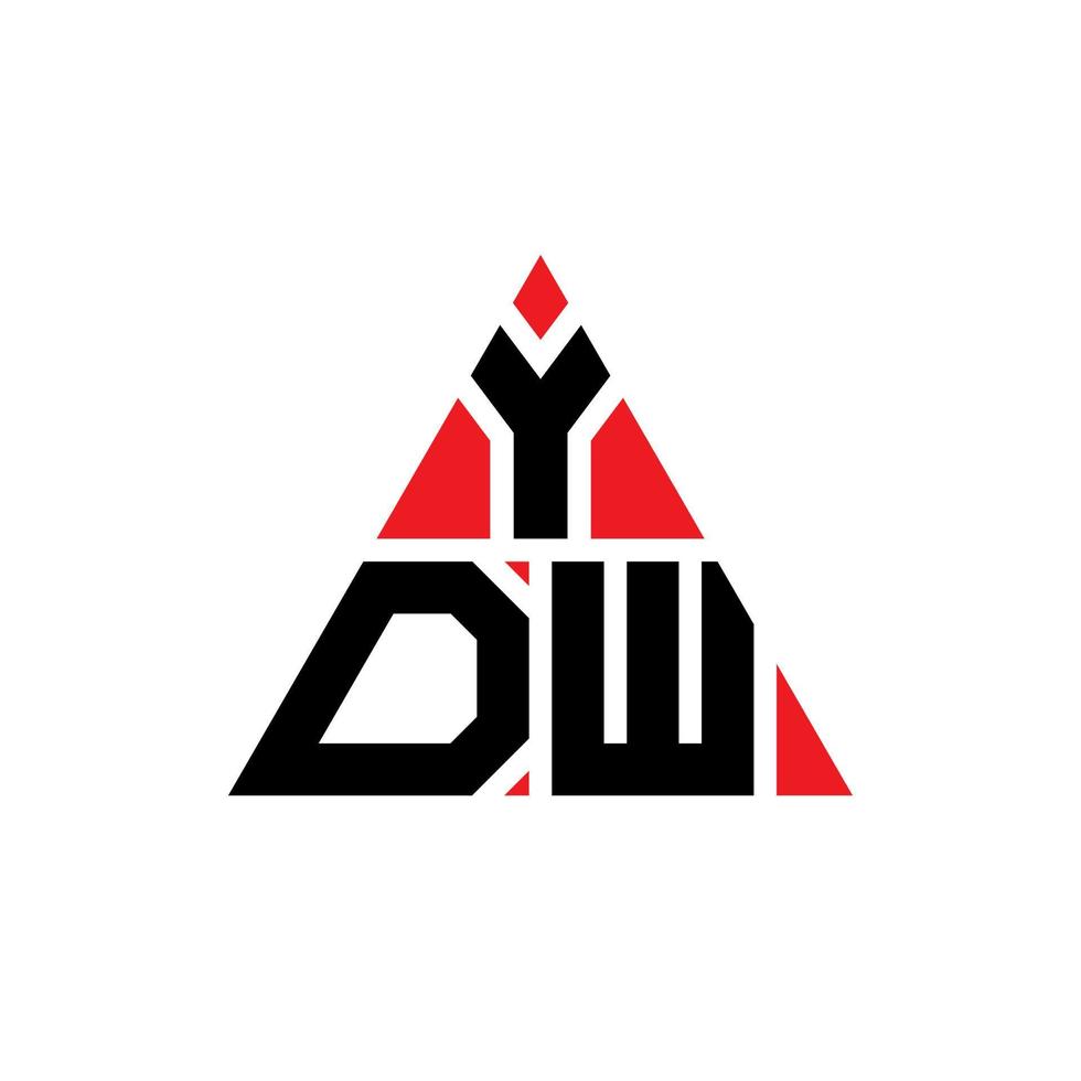 création de logo de lettre triangle ydw avec forme de triangle. monogramme de conception de logo triangle ydw. modèle de logo vectoriel triangle ydw avec couleur rouge. logo triangulaire ydw logo simple, élégant et luxueux.