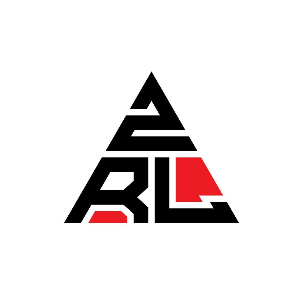 création de logo de lettre triangle zrl avec forme de triangle. monogramme de conception de logo triangle zrl. modèle de logo vectoriel triangle zrl avec couleur rouge. logo triangulaire zrl logo simple, élégant et luxueux.