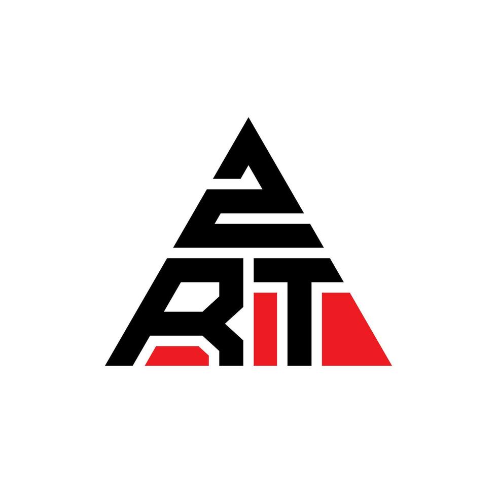 création de logo de lettre triangle zrt avec forme de triangle. monogramme de conception de logo triangle zrt. modèle de logo vectoriel triangle zrt avec couleur rouge. logo triangulaire zrt logo simple, élégant et luxueux.