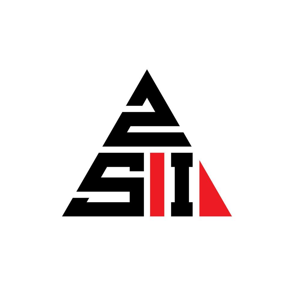 création de logo de lettre triangle zsi avec forme de triangle. monogramme de conception de logo triangle zsi. modèle de logo vectoriel triangle zsi avec couleur rouge. logo triangulaire zsi logo simple, élégant et luxueux.