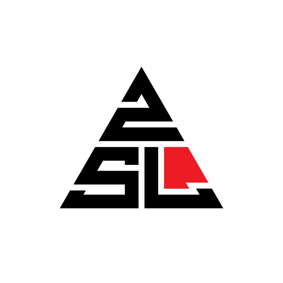 création de logo de lettre triangle zsl avec forme de triangle. monogramme de conception de logo triangle zsl. modèle de logo vectoriel triangle zsl avec couleur rouge. logo triangulaire zsl logo simple, élégant et luxueux.