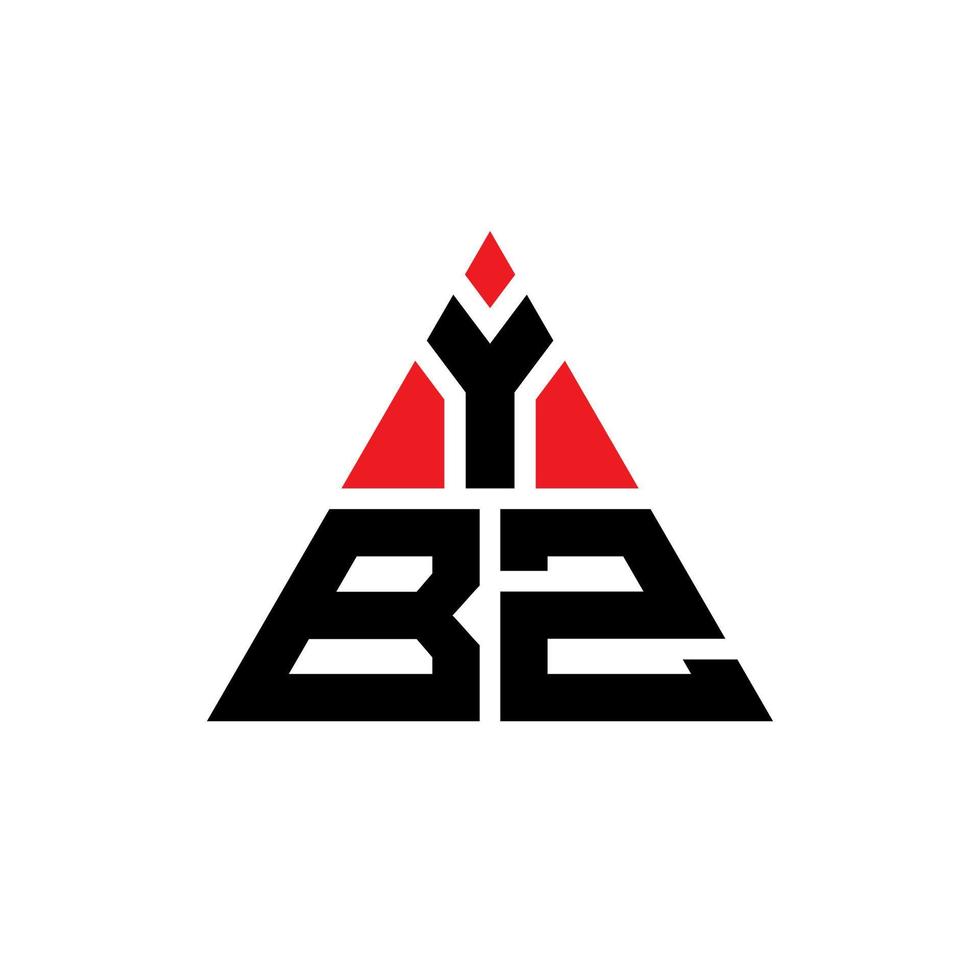 création de logo de lettre triangle ybz avec forme de triangle. monogramme de conception de logo triangle ybz. modèle de logo vectoriel triangle ybz avec couleur rouge. logo triangulaire ybz logo simple, élégant et luxueux.