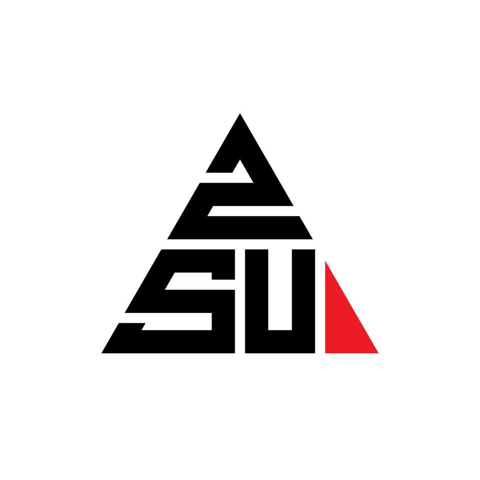 création de logo de lettre triangle zsu avec forme de triangle. monogramme de conception de logo triangle zsu. modèle de logo vectoriel triangle zsu avec couleur rouge. logo triangulaire zsu logo simple, élégant et luxueux.