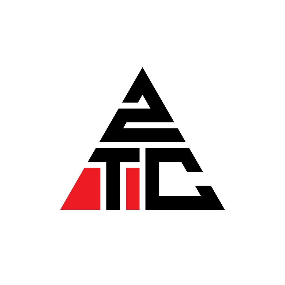 création de logo de lettre triangle ztc avec forme de triangle. monogramme de conception de logo triangle ztc. modèle de logo vectoriel triangle ztc avec couleur rouge. logo triangulaire ztc logo simple, élégant et luxueux.