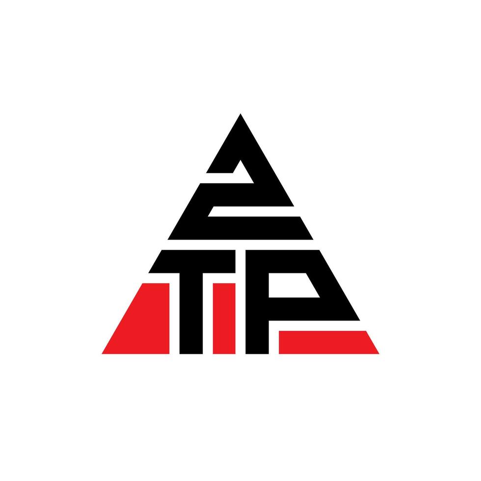 création de logo de lettre triangle ztp avec forme de triangle. monogramme de conception de logo triangle ztp. modèle de logo vectoriel triangle ztp avec couleur rouge. logo triangulaire ztp logo simple, élégant et luxueux.