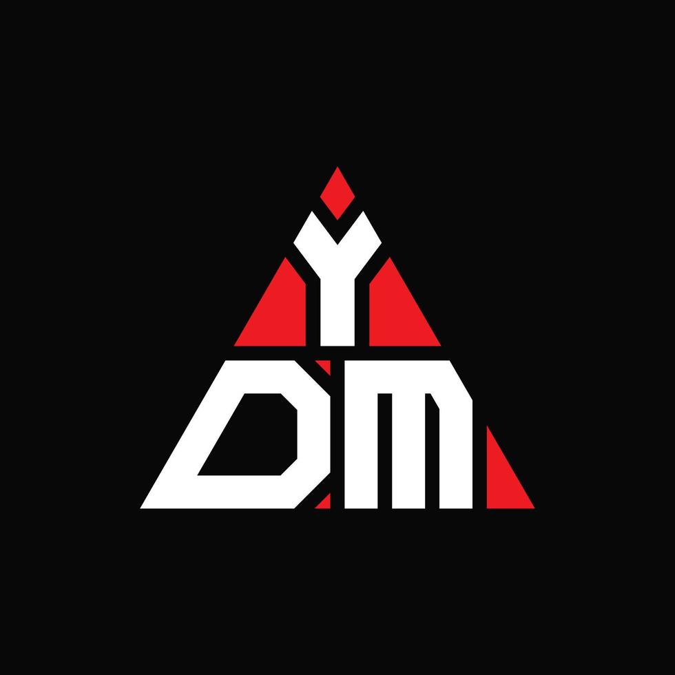 création de logo de lettre triangle ydm avec forme de triangle. monogramme de conception de logo triangle ydm. modèle de logo vectoriel triangle ydm avec couleur rouge. logo triangulaire ydm logo simple, élégant et luxueux.