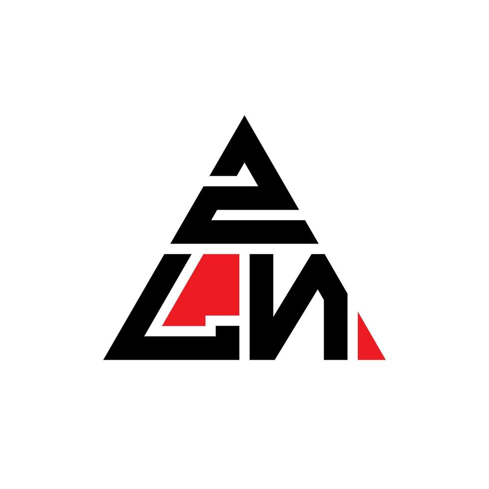 création de logo de lettre triangle zln avec forme de triangle. monogramme de conception de logo triangle zln. modèle de logo vectoriel triangle zln avec couleur rouge. logo triangulaire zln logo simple, élégant et luxueux.