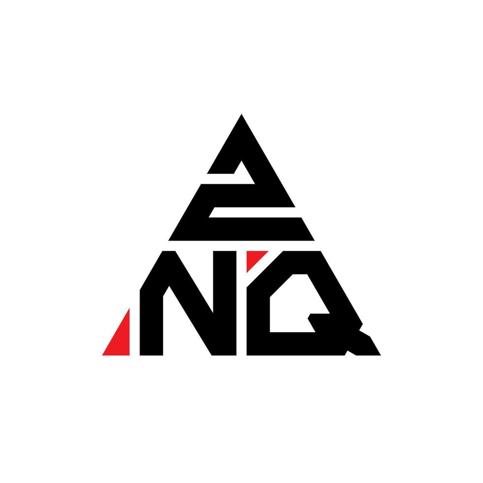 création de logo de lettre triangle znq avec forme de triangle. monogramme de conception de logo triangle znq. modèle de logo vectoriel triangle znq avec couleur rouge. logo triangulaire znq logo simple, élégant et luxueux.