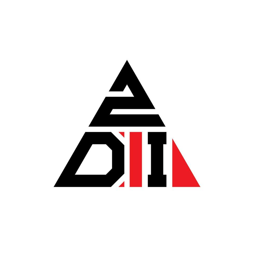 création de logo de lettre triangle zdi avec forme de triangle. monogramme de conception de logo triangle zdi. modèle de logo vectoriel triangle zdi avec couleur rouge. logo triangulaire zdi logo simple, élégant et luxueux.