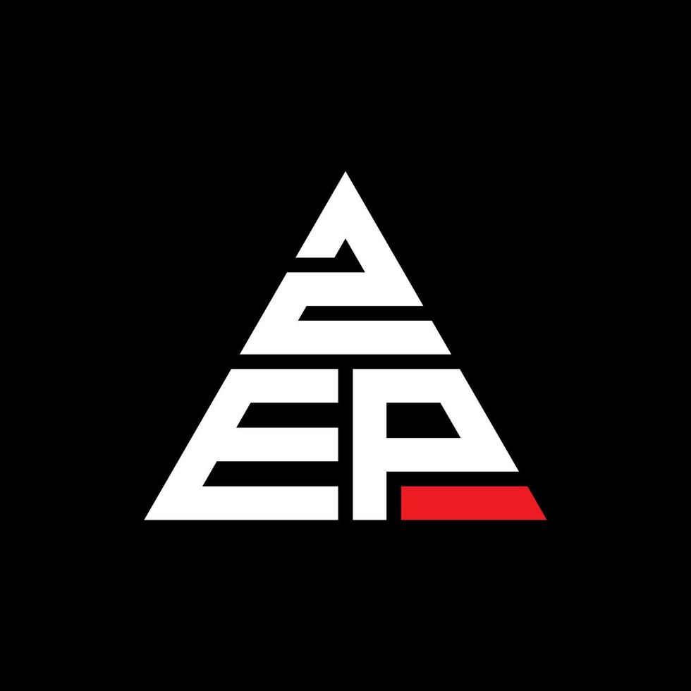 création de logo de lettre triangle zep avec forme de triangle. monogramme de conception de logo triangle zep. modèle de logo vectoriel triangle zep avec couleur rouge. logo triangulaire zep logo simple, élégant et luxueux.