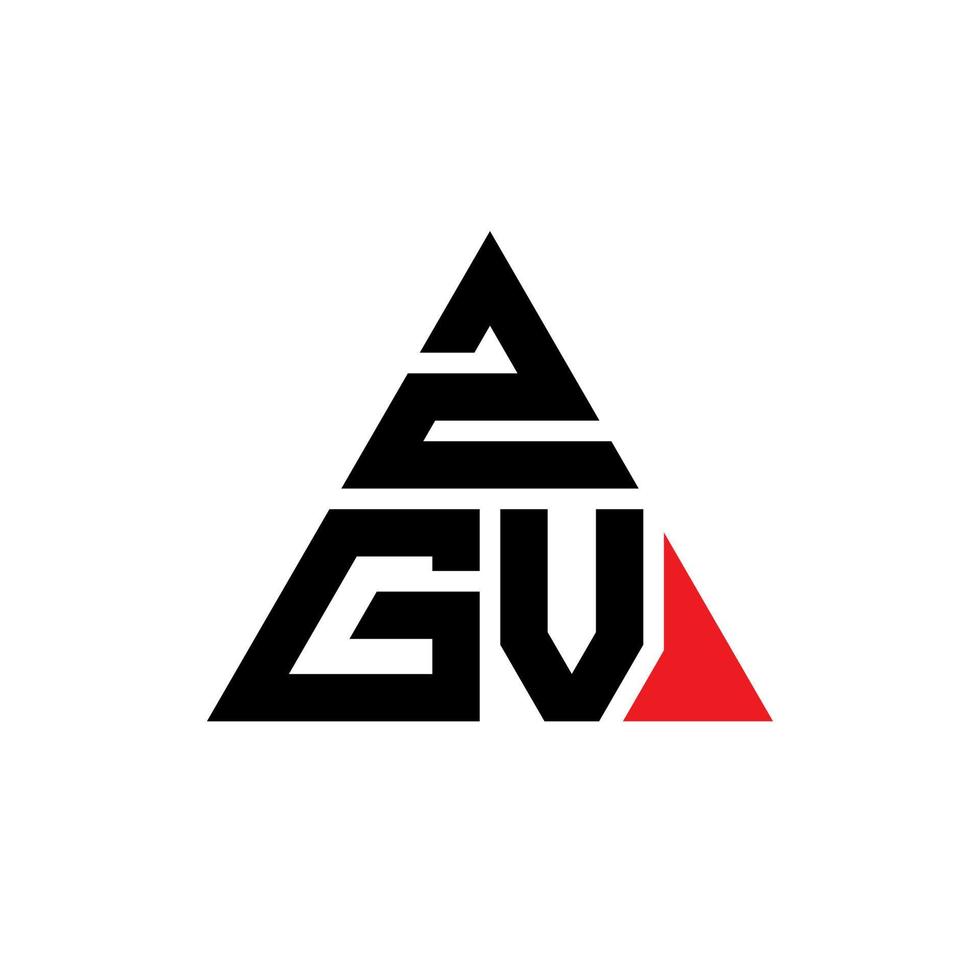 création de logo de lettre triangle zgv avec forme de triangle. monogramme de conception de logo triangle zgv. modèle de logo vectoriel triangle zgv avec couleur rouge. logo triangulaire zgv logo simple, élégant et luxueux.