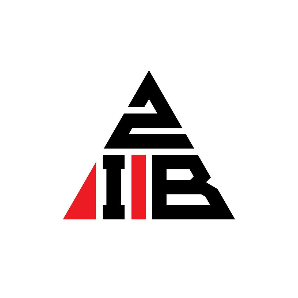 création de logo de lettre triangle zib avec forme de triangle. monogramme de conception de logo triangle zib. modèle de logo vectoriel triangle zib avec couleur rouge. logo triangulaire zib logo simple, élégant et luxueux.