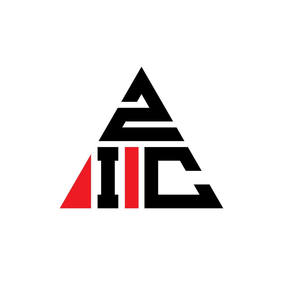 création de logo de lettre triangle zic avec forme de triangle. monogramme de conception de logo triangle zic. modèle de logo vectoriel triangle zic avec couleur rouge. logo triangulaire zic logo simple, élégant et luxueux.