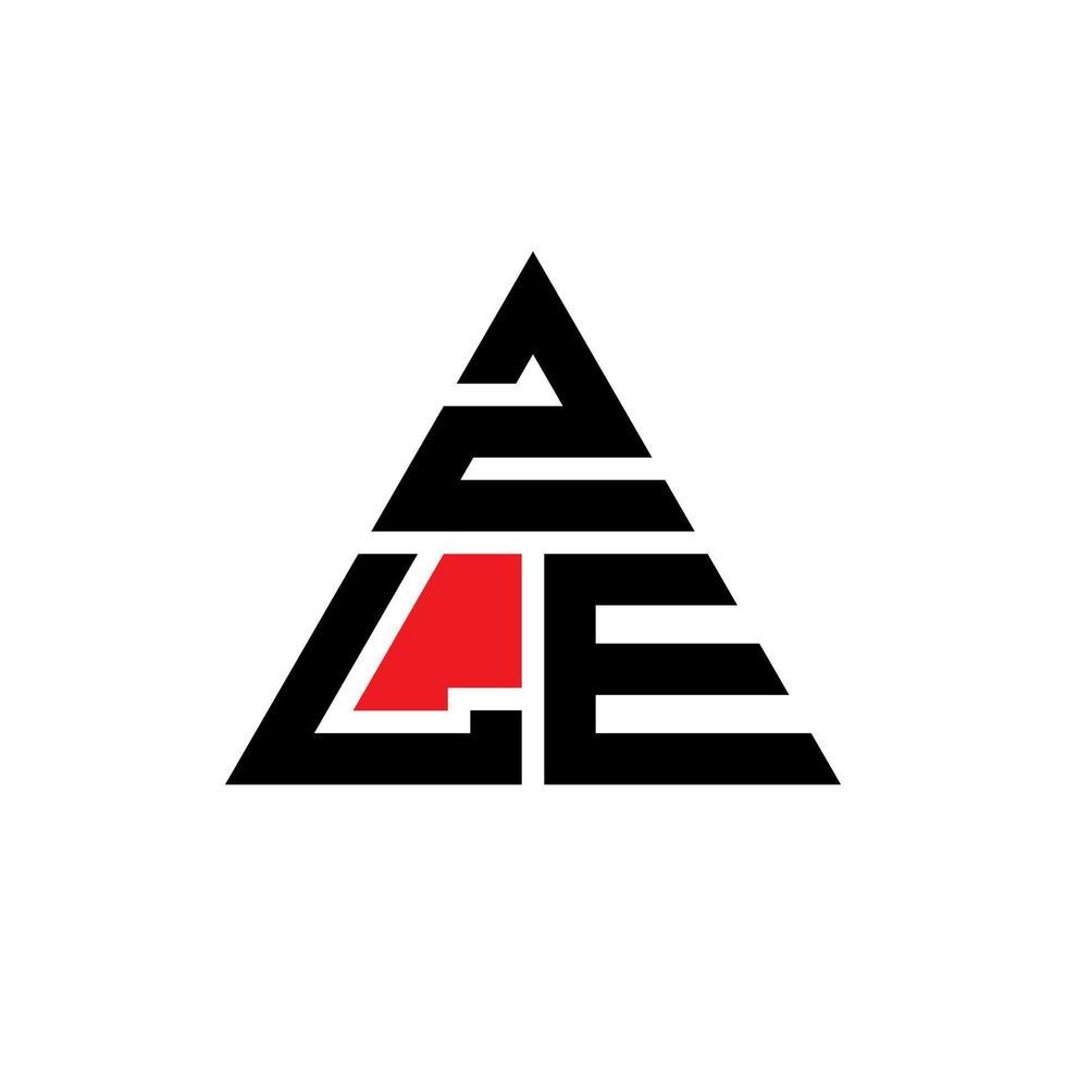 création de logo de lettre triangle zle avec forme de triangle. monogramme de conception de logo triangle zle. modèle de logo vectoriel triangle zle avec couleur rouge. zle logo triangulaire logo simple, élégant et luxueux.