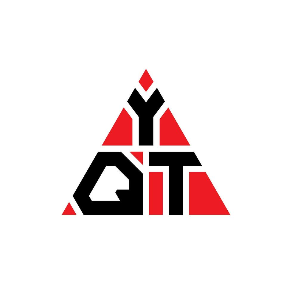 création de logo de lettre triangle yqt avec forme de triangle. monogramme de conception de logo triangle yqt. modèle de logo vectoriel triangle yqt avec couleur rouge. logo triangulaire yqt logo simple, élégant et luxueux.