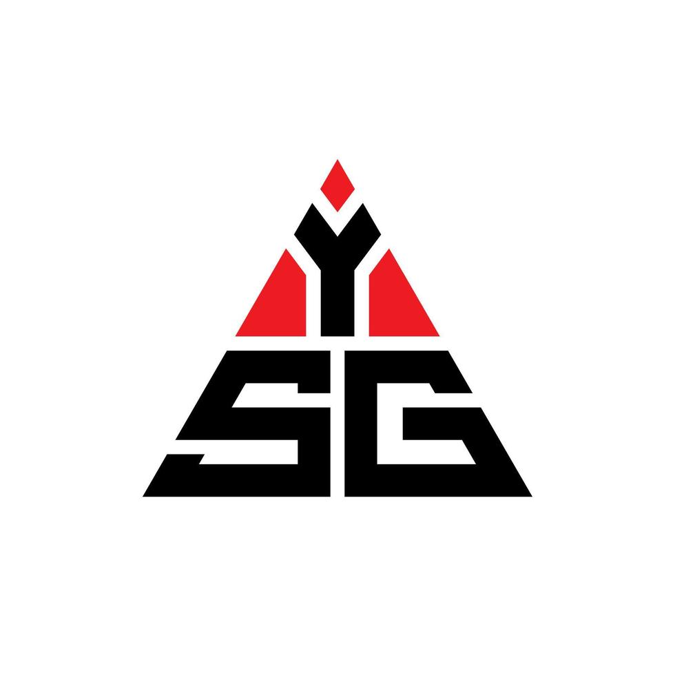 création de logo de lettre triangle ysg avec forme de triangle. monogramme de conception de logo triangle ysg. modèle de logo vectoriel triangle ysg avec couleur rouge. logo triangulaire ysg logo simple, élégant et luxueux.