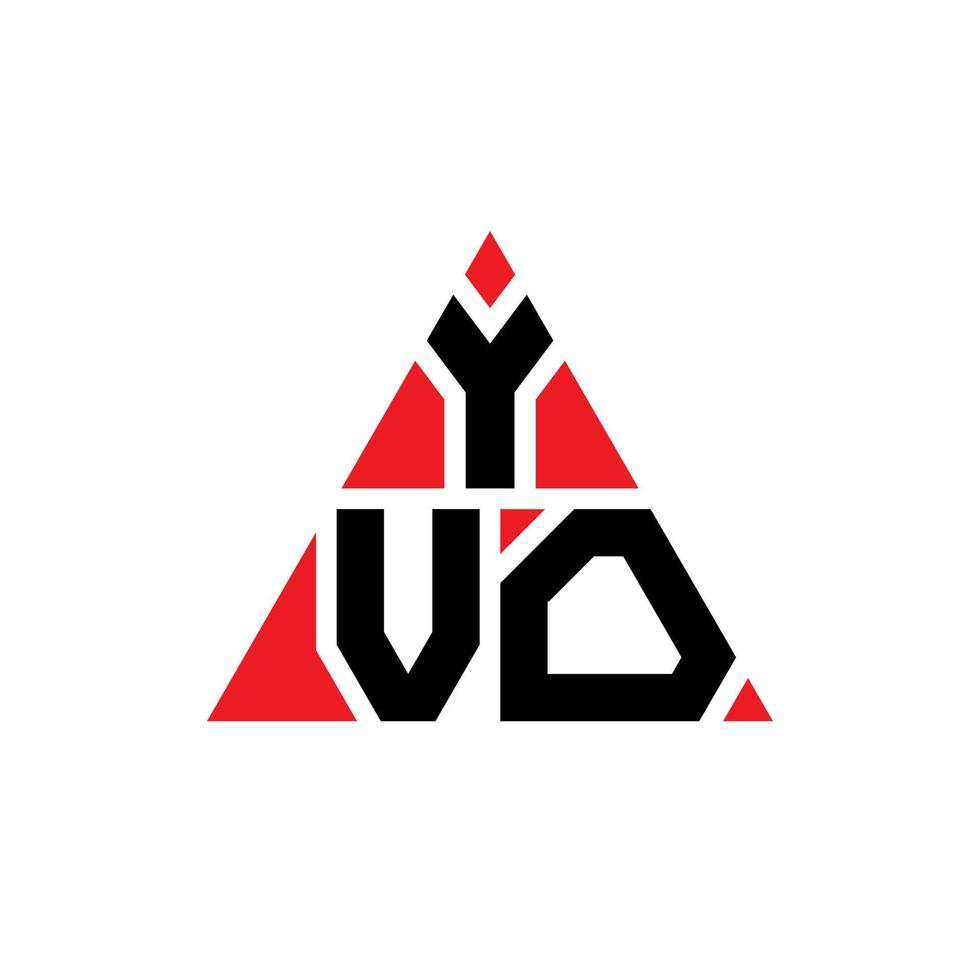 création de logo de lettre triangle yvo avec forme de triangle. monogramme de conception de logo triangle yvo. modèle de logo vectoriel triangle yvo avec couleur rouge. logo triangulaire yvo logo simple, élégant et luxueux.