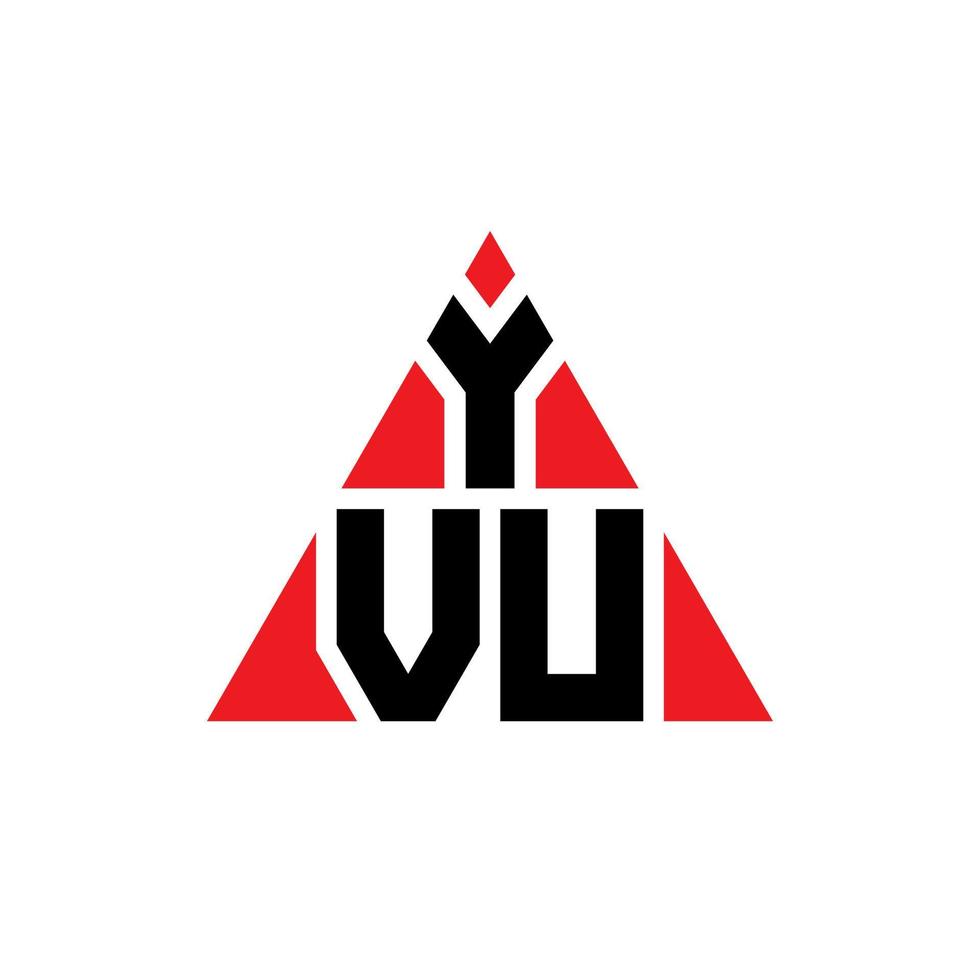 création de logo de lettre triangle yvu avec forme de triangle. monogramme de conception de logo triangle yvu. modèle de logo vectoriel triangle yvu avec couleur rouge. logo triangulaire yvu logo simple, élégant et luxueux.