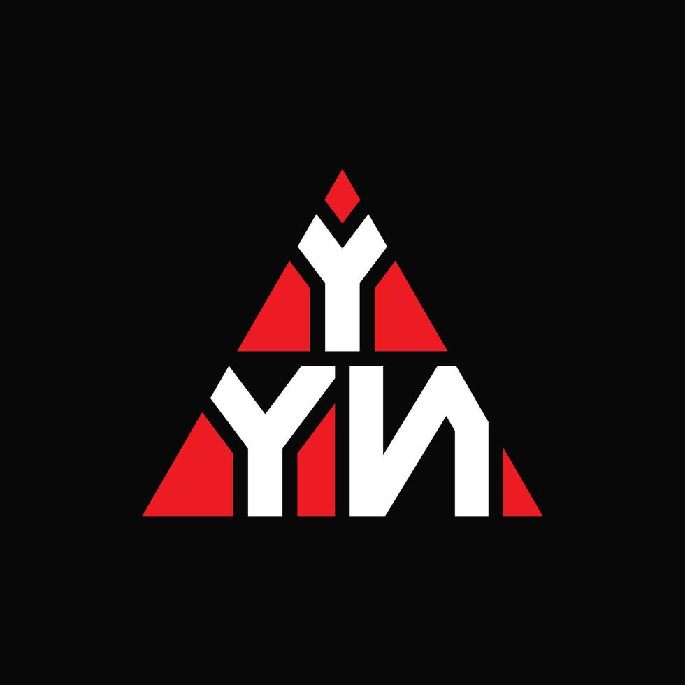 création de logo de lettre triangle yyn avec forme de triangle. monogramme de conception de logo triangle yyn. modèle de logo vectoriel triangle yyn avec couleur rouge. yyn logo triangulaire logo simple, élégant et luxueux.