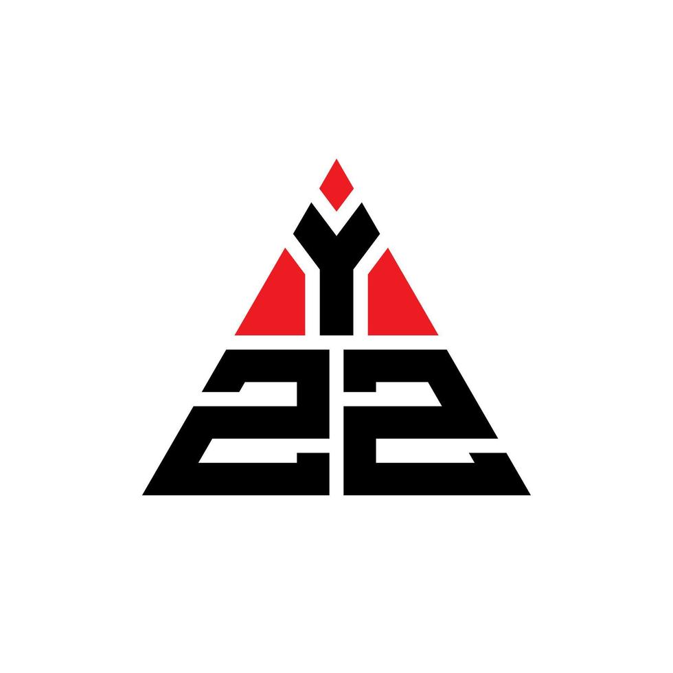 création de logo de lettre triangle yzz avec forme de triangle. monogramme de conception de logo triangle yzz. modèle de logo vectoriel triangle yzz avec couleur rouge. logo triangulaire yzz logo simple, élégant et luxueux.